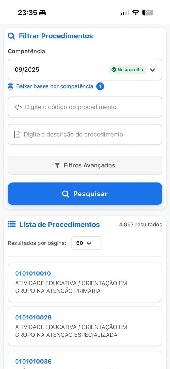 Busca com resultados
